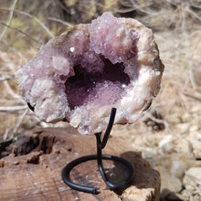 Load image into Gallery viewer, PINK AMETHYST CHUNK on stand