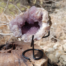 Load image into Gallery viewer, PINK AMETHYST CHUNK on stand