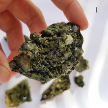 Cargar imagen en el visor de la galería, FOREST FAIRY EPIDOTE clusters
