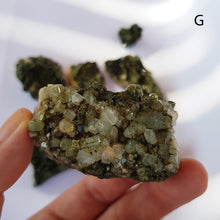 Cargar imagen en el visor de la galería, FOREST FAIRY EPIDOTE clusters
